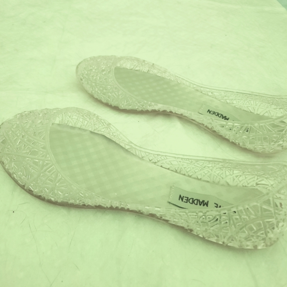 Steve Madden Clear Jellie Ballerina Flats 6 NWT